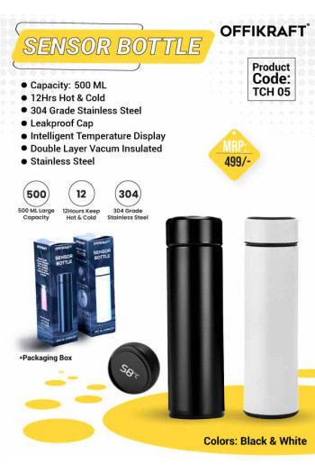 Offikraft Sensor Bottle - White 